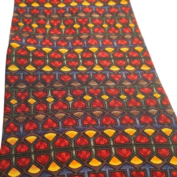 Jerry Garcia Vintage Silk Tie – Birdland Collection – Geometric Abstract Pattern - Picture 7 of 7